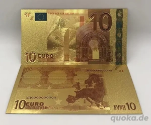   10 Euro Schein - goldfarben  