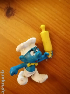 Schlumpf Schlümpfe Schleich Tennis Tischtennis Teigrolle Fackel Bauklötze   Bild 6