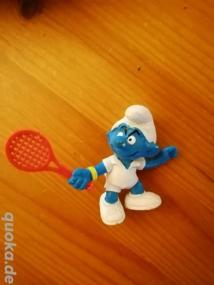 Schlumpf Schlümpfe Schleich Tennis Tischtennis Teigrolle Fackel Bauklötze   Bild 4