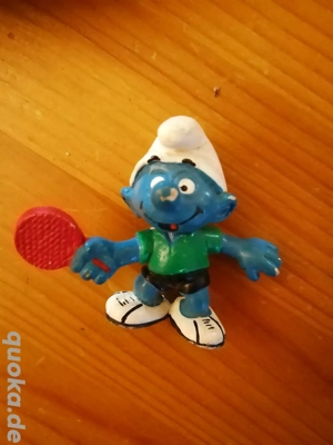 Schlumpf Schlümpfe Schleich Tennis Tischtennis Teigrolle Fackel Bauklötze   Bild 5