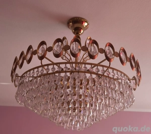 Kronleuchter Kristall Lüster 6 Flammig vergoldet
