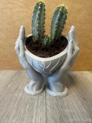 Blumentopf Hände   dekorative Figur   Deko   liebevoll gefertigt