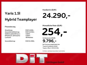 Toyota Yaris 1.5l Hybrid Klimaautomatik, Kamera, BT Bild 3