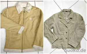 2 Mädchenjacken Gr. 134-140 beige & khaki je 4 Euro oder 6 für beide