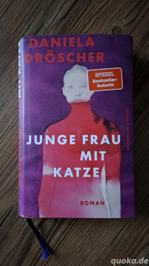 Roman Buch - Junge Frau mit Katze - Hardcover - Dröscher