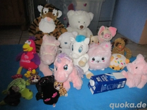 Stofftiere Plüschtiere Kuscheltiere - ganze Kiste  voll !