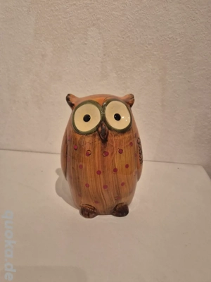 Süße Spardose  Sparschwein Porzellan Eule