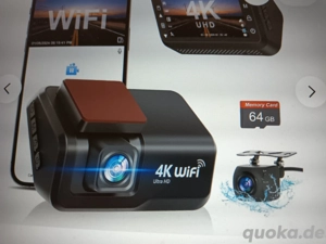 CHORTAU Dashcam Auto Kamera Vorne Hinten 4K+1080P WiFi Bild 4