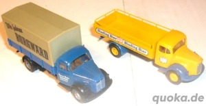 Brekina alt 1:87 2x Pritschen LKW Borgward B4500 Mercedes L311 Bild 2