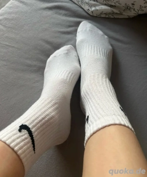 getragene weisse Nike Socken Strümpfe Gr.38