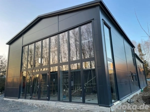 Stahlhalle Gewerbehalle Lager Werkstatt mit Büro- Wohnbereich