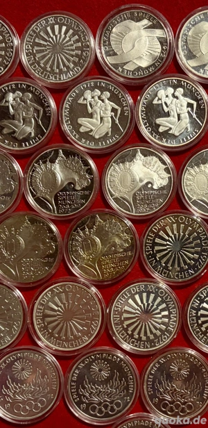58x 10 Mark Münzen Spiegelglanz je 15,5 Gramm 625 1000 Feinsilber