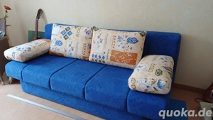 Blaues Schlafsofa zu verkaufen