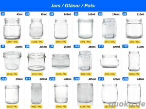 Glasverpackungen, Gläser, Flaschen   GROSSHANDELSPREISE  