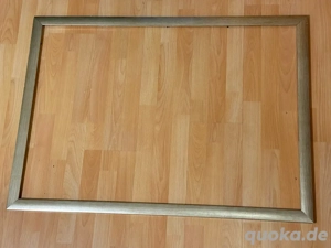 Großer Holz-Bilderrahmen goldfarben   107 74 cm