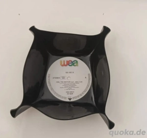 Deko Schale Schallplatte DIY selbstgemacht 14x14 cm Höhe ca. 9cm