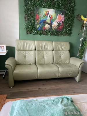 Grünes Himolla Ledersofa