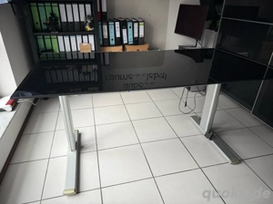 Höhenverstellbarer Schreibtisch Ikea Galant Glasplatte