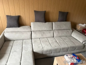 Eckcouch grau Microfadet