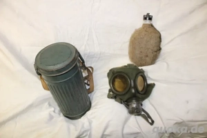 Scheunenfund Feldflasche Gasmaskenbehälter 38 Militaria Soldat Krieg