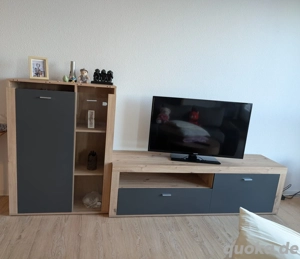 Lowboard 180 53 42 und Standelement 90 123 35 Eiche Anthrazit 