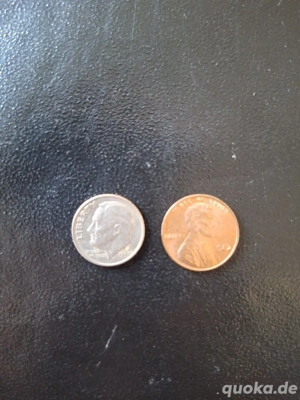 USA Münzen 2 Stück One Dime 1998, One Cent 1982 als Set zusammen Bild 2