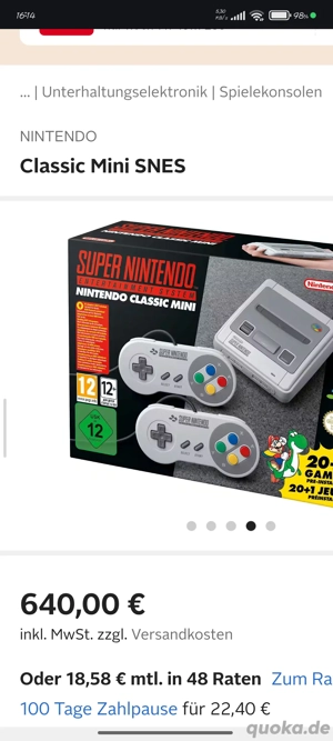 Super Nintendo Classic Mini Spiele Konsole.