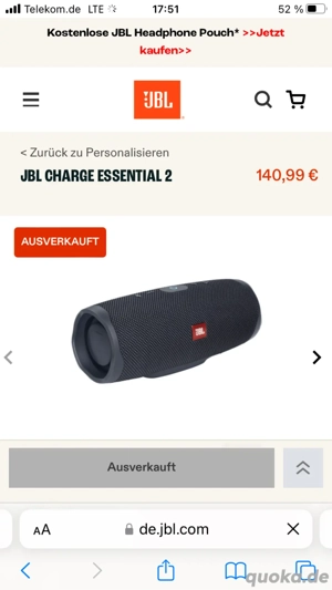JBL Charge Essential 2 UNGEÖFNET