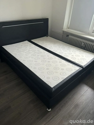 Nur bis 24.01  Boxspringbett schwarz 