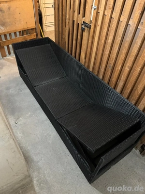 Bank schwarz für garten , terasse oder balkon 