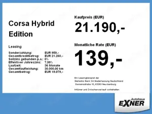 Opel Corsa Hybrid Edition Klimaanlage,Sitzheizung Bild 4