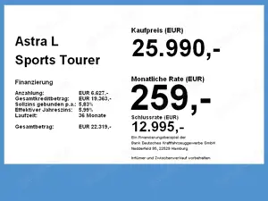 Opel Astra L Sports Tourer 1.5 D - Ultimate Paket ACC