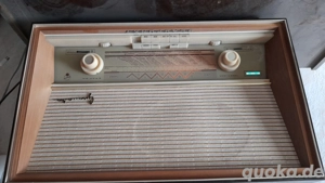 Musiktruhe Bauhausstil ( 50erJahre ? )mit Barfach & Radio Blaupunkt Granada & PlattenspielerDUAL1214