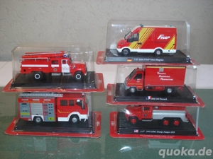 5 Feuerwehr Modelle 1:57 neu OVP Blister Delprado