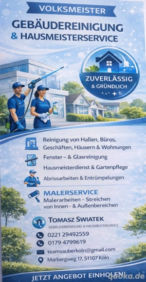Professionelle Gebäudereinigung, Gartenpflege, Hausmeisterservice & Malerarbeiten  