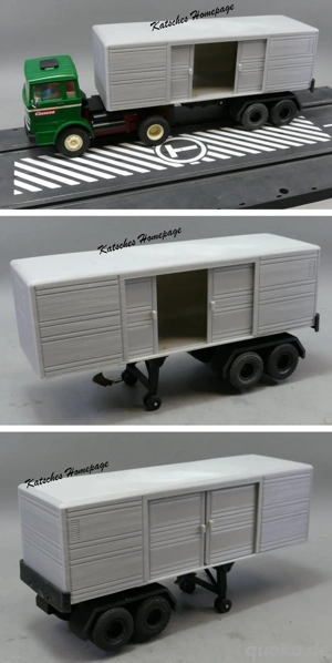 grauer Anhänger für Zugmaschine Thermozug Kühlzug Carrera Transpo Universal 40511   82501