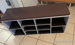 Schuhregal mit Sitzauflage