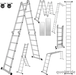 PROFI-Multifunktionsleiter 6-in-1 Aluminium-Faltsystem (5,82m)