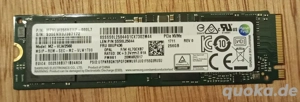 Samsung SSD Internal M.2 256GB getestet, formatiert