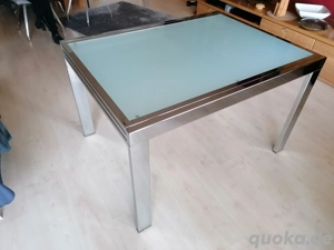 Glas-Esstisch ausziehbar