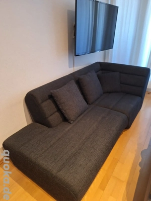 Sofa schwarz mit 3 Kissen