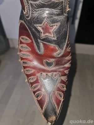  Sonora , Boots , Rarität ramengenäht echt leder aufwendige sickerei Bild 9