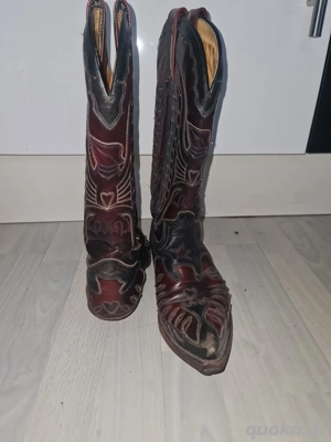  Sonora , Boots , Rarität ramengenäht echt leder aufwendige sickerei Bild 7