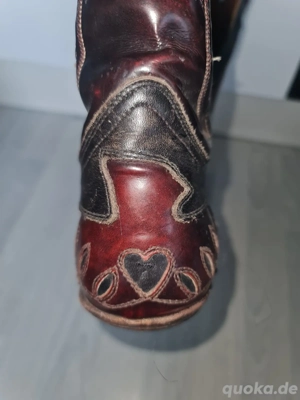  Sonora , Boots , Rarität ramengenäht echt leder aufwendige sickerei Bild 8