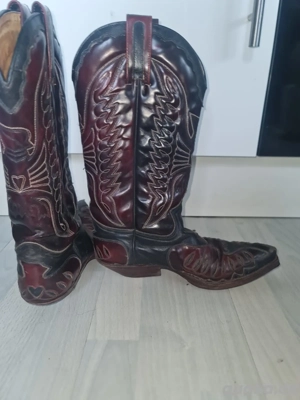  Sonora , Boots , Rarität ramengenäht echt leder aufwendige sickerei Bild 6