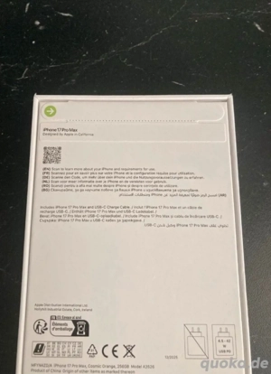 Iphone 17 pro Max Orange  Bild 3