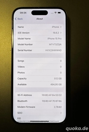 Iphone 15 Pro 512 GB