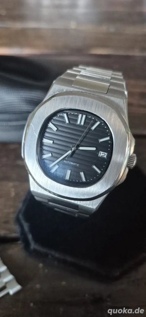 Seiko Mod Custom Black Dial Automatic Glass Back Seikonaut NH35a 40mm