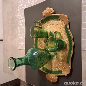 Glaskaraffe mit 2 Gläsern