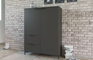Moderne Kommode Sideboard Anthrazit 132x100cm